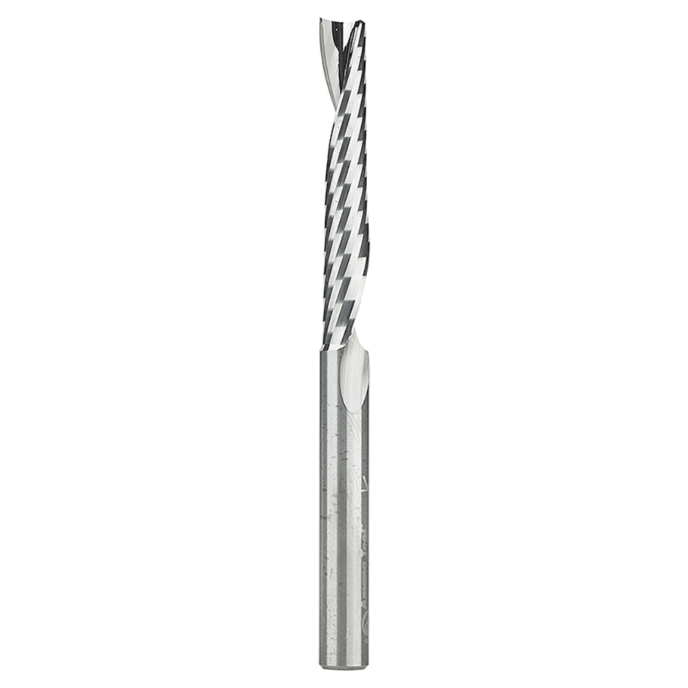 6mm x 75mm Up-Cut 'O' Plastic Cutting CNC Spiral Router Bit, 1-Flute, 6mm Shank