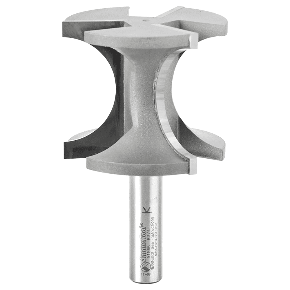 2-3/8" Dia x 2" Carbide Tipped Bull Nose Bit, 3/4" Radius, 1/2" Shank