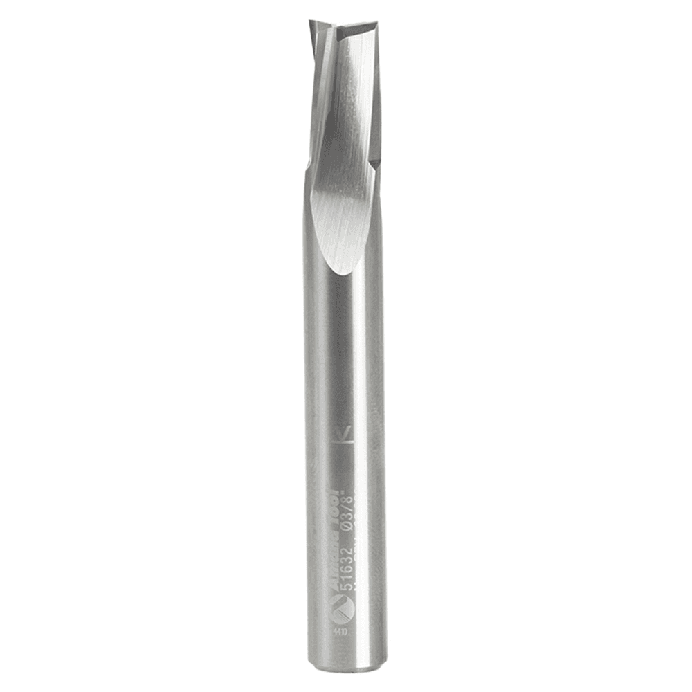 3/8" Dia x 5/8" Solid Carbide Spiral Finisher Router Bit, 3/8" Shank Up-Cut