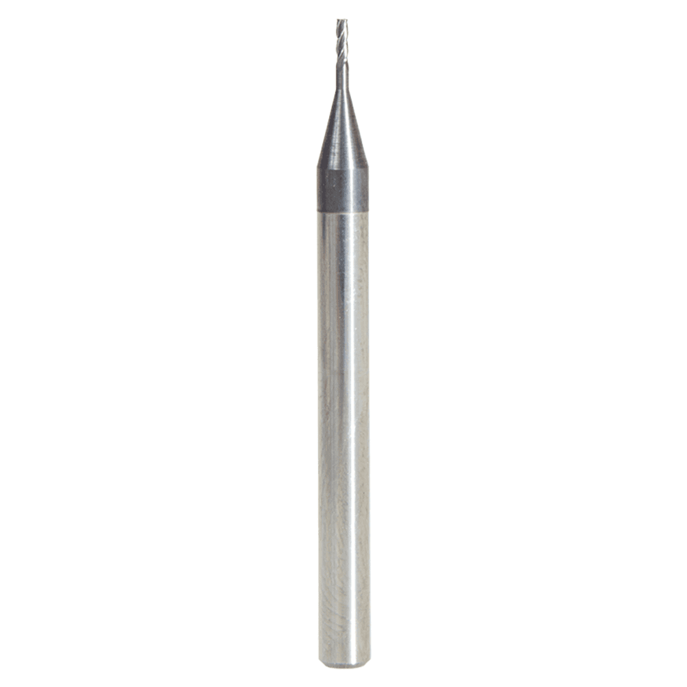 0.030" AlTiN Coated CNC Steel Square Mini End Mill Bit, 4-Flute