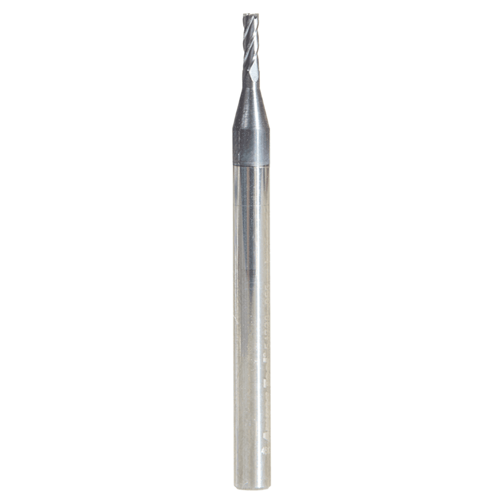 0.055" AlTiN Coated CNC Steel Square Mini End Mill Bit, 4-Flute