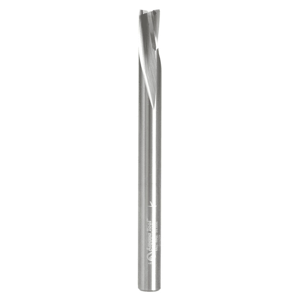 1/4" Dia x 3/8" Solid Carbide Spiral Finisher, 1/4" Shank Down-Cut Router Bit