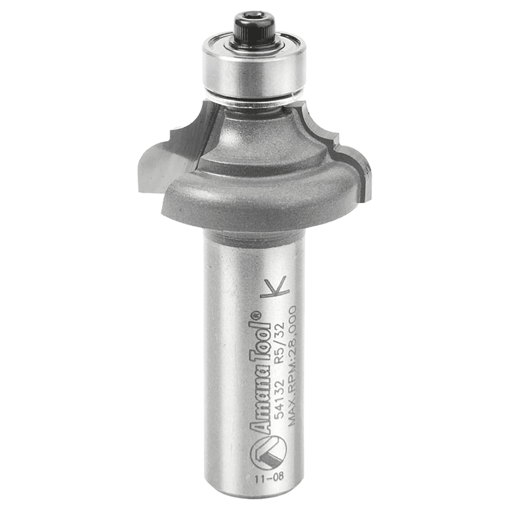 1-1/8" Dia x 1/2" Carbide Tipped Classical Cove/Bead Bit, 5/32" x 5/32" Radius, 1/2" Shank