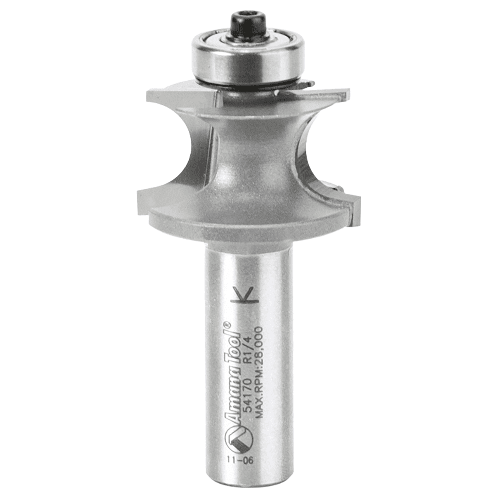 1-1/4" Dia x 23/32" Carbide Tipped Corner Round Bit, 1/4" Radius, 1/2" Shank