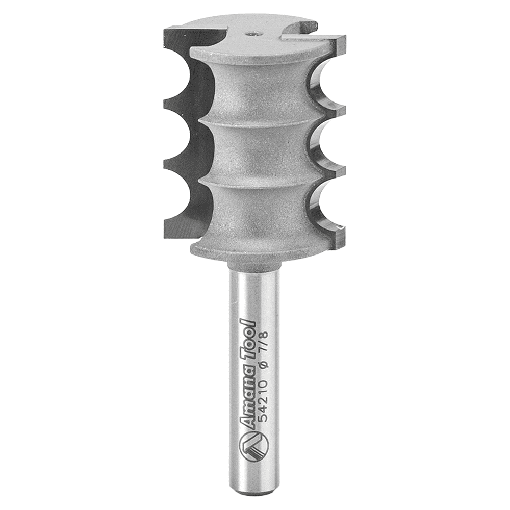 7/8" Dia x 1" Carbide Tipped Triple Bead 1/8" Radius, 1/4" Shank
