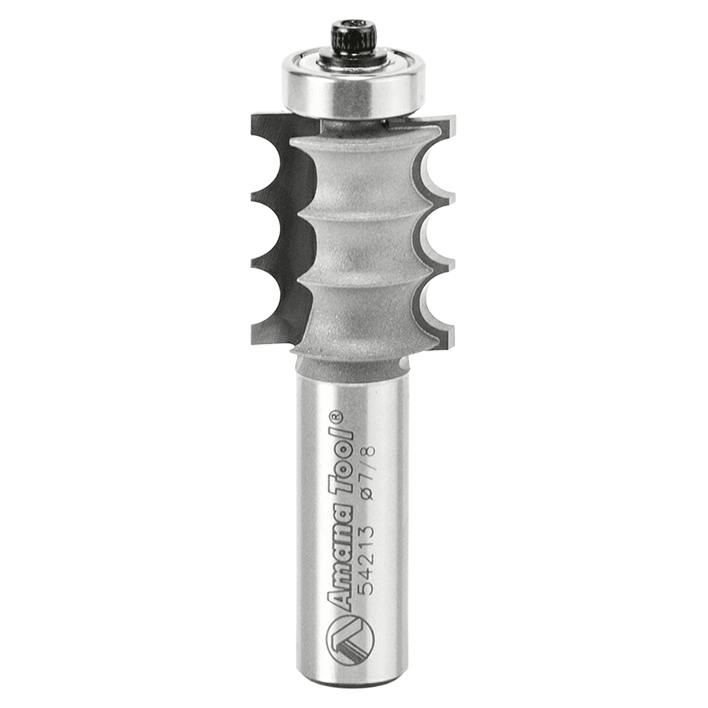 7/8" Dia x 1" Carbide Tipped Triple Bead 1/8" Radius, x 1/2" Shank