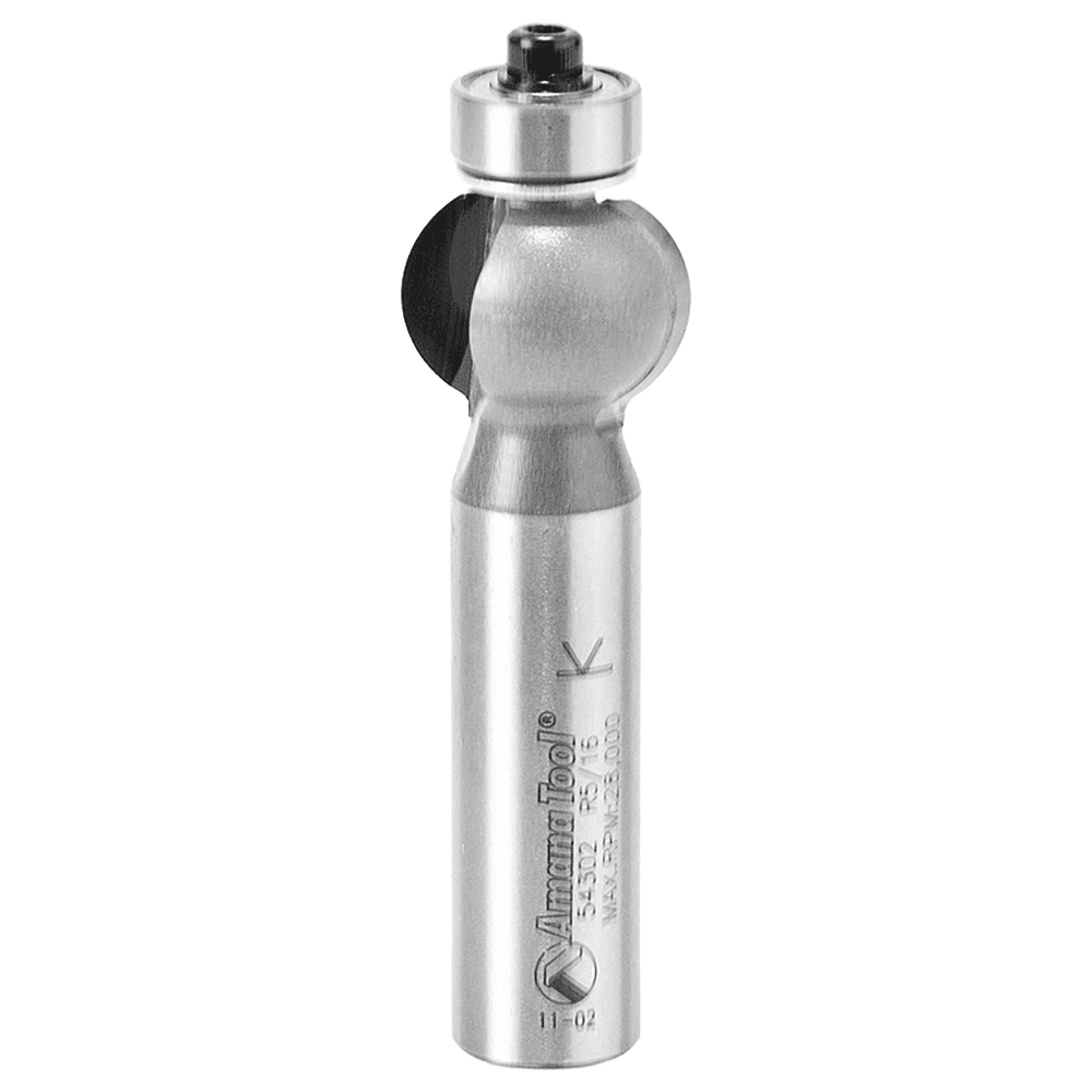 3/4" Dia x 1/2" Carbide Tipped Edge Fluting Bit, 5/16" Radius, 1/2" Shank