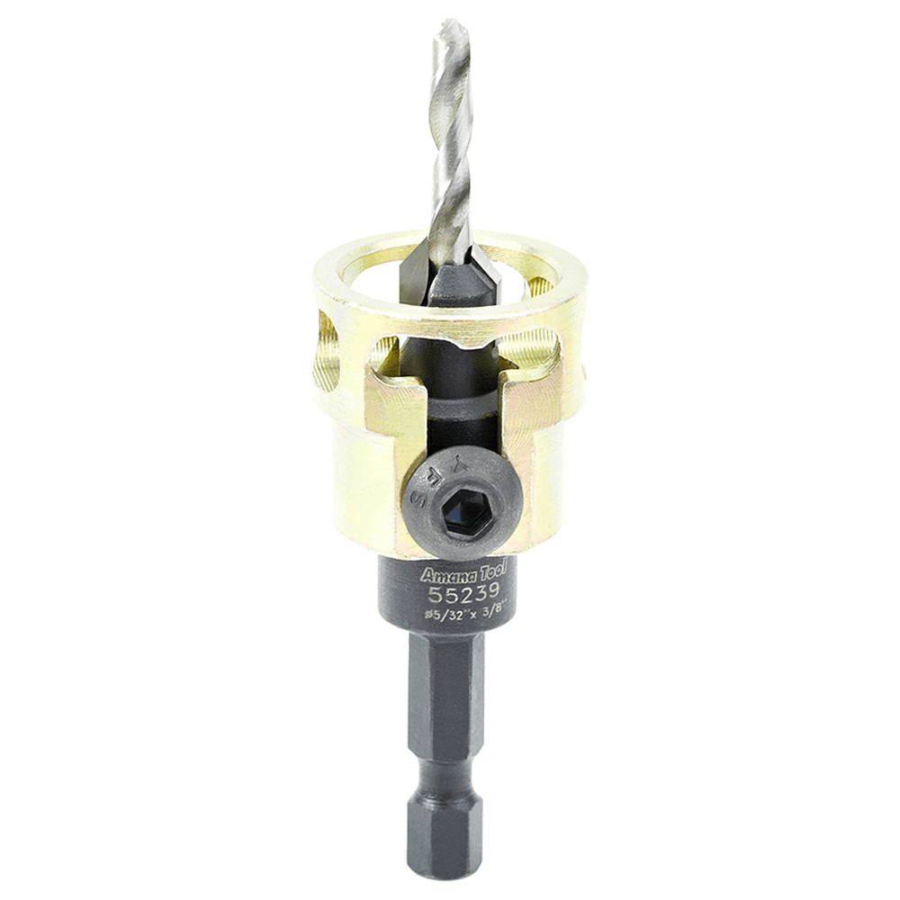 3/8" x 5/32" Carbide Tipped Adjustable Countersink Bit with Depth-Stop, 1/4 Shank