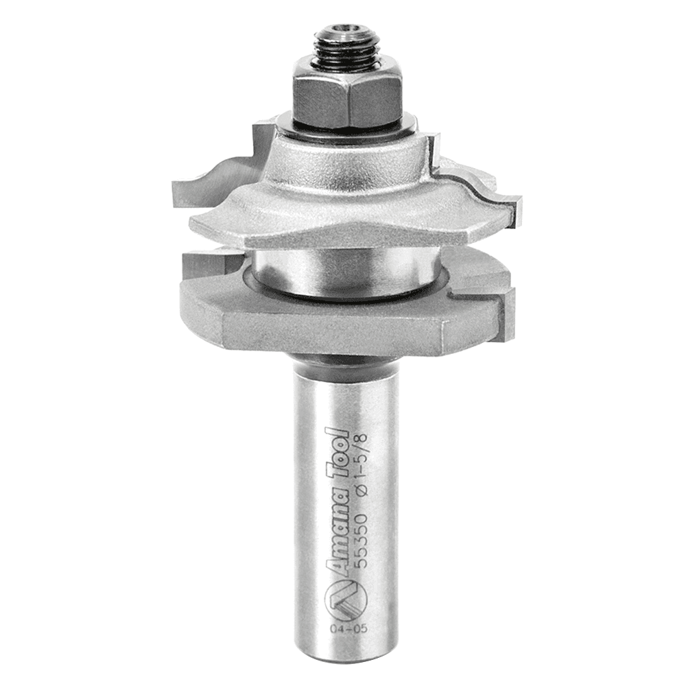 1-5/8" x 3" Ogee Reversible Stile and Rail Assembly, 2-Wing, 1/2" Shank
