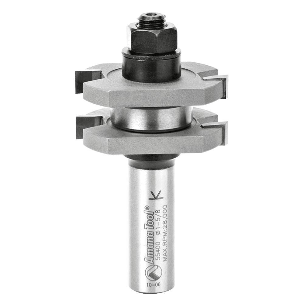 1-5/8" 2-Wing Tongue/Groove Assembly Bit, 1/2" Shank