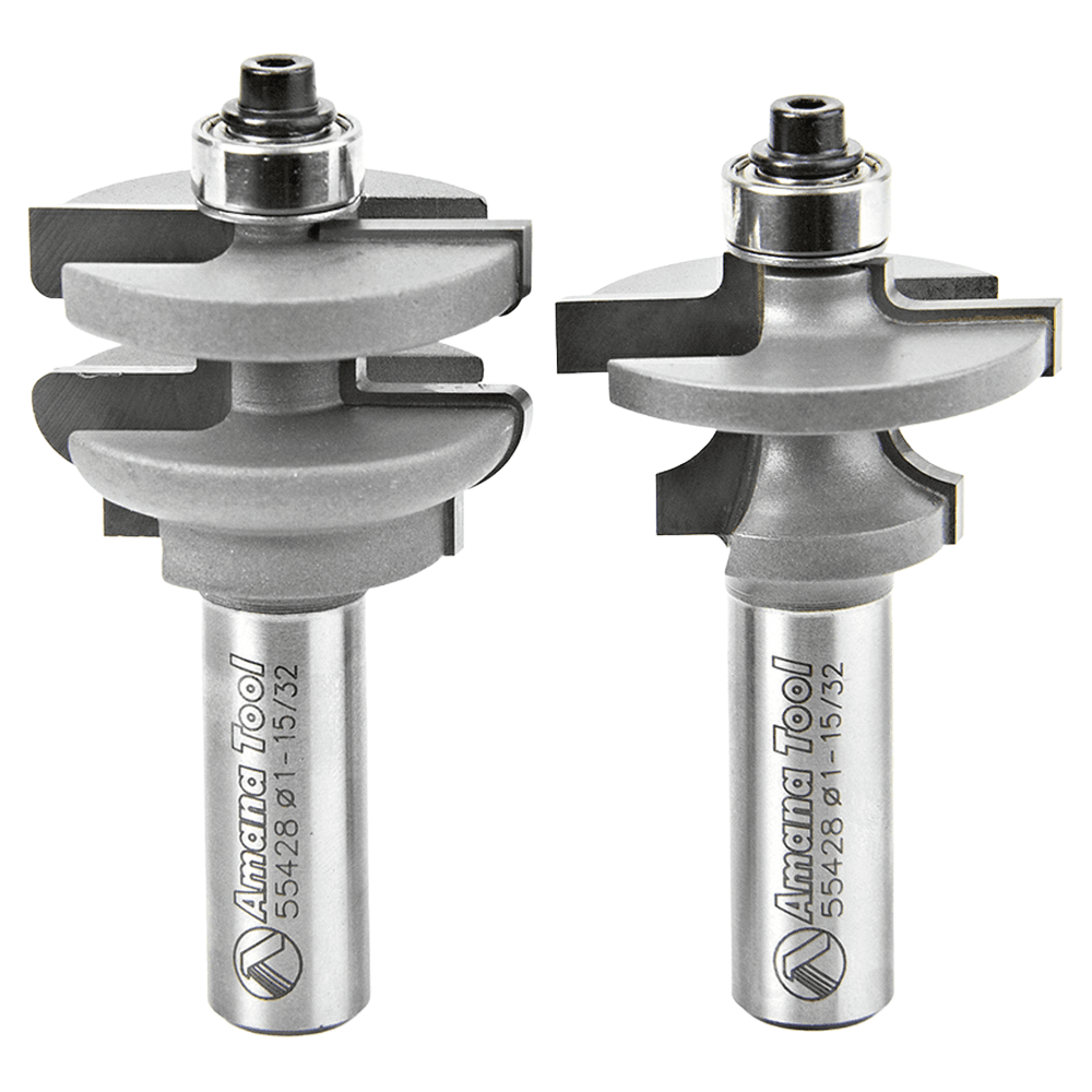 1-15/32" Dia x 1" Carbide Tipped Architectural Stile/Rail 1/2" Shank Set (2-Piece)