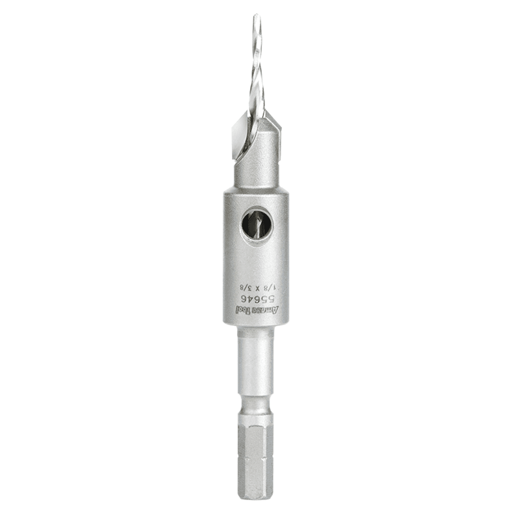 3/8" Dia x 1/8" Drill Dia Carbide Tipped 82° Countersink Taper for Festool CENTROTEC System #10 Screw