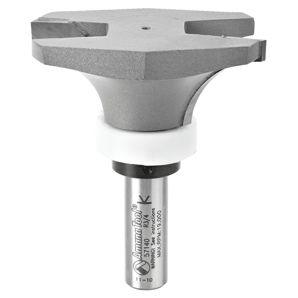 2-5/8" Dia x 1" Carbide Tipped Round Under Solid Surface Router Bit, 3/4" Radius, 1/2" Shank