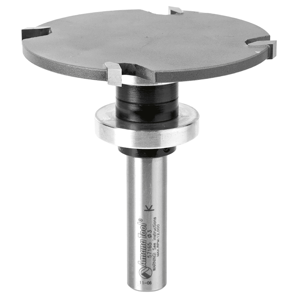 3" Dia x 3/16" Carbide Tipped 4 Wing Cut Out Solid Surface, 1/2" Shank, 27/32" Depth of Cut