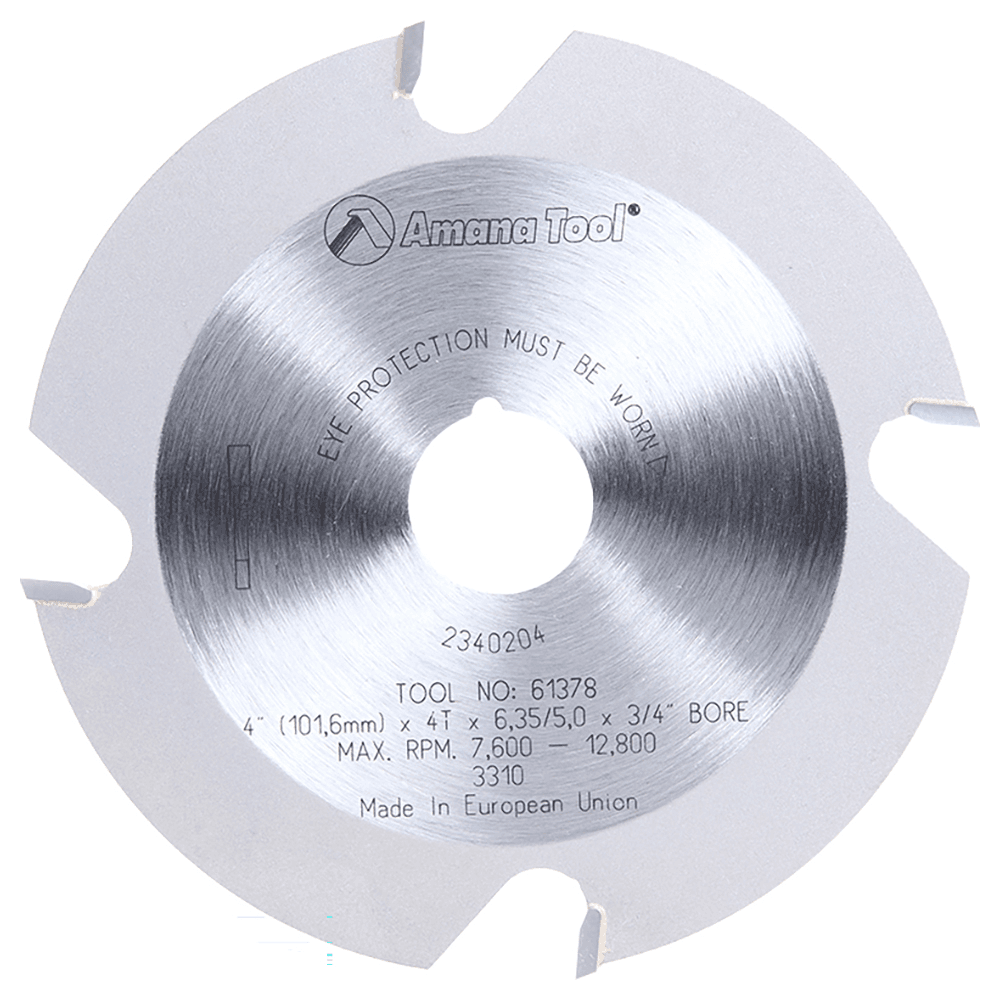 4" x 1/4" Kerf x 4 Teeth x 3/4" Bore Replacement Groover for Adjustable Dado/Groover