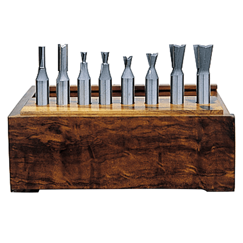 8-Piece Dovetail Bit Set for Incra Jig/Jointech, 1/2" Shank