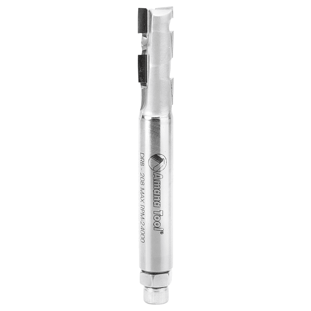 DRB-208 1/2" x 1-3/8" CNC Tipped Compression Up/Down Shear R/H Direction Router Bit, 2-Flute, 1/2" Shank