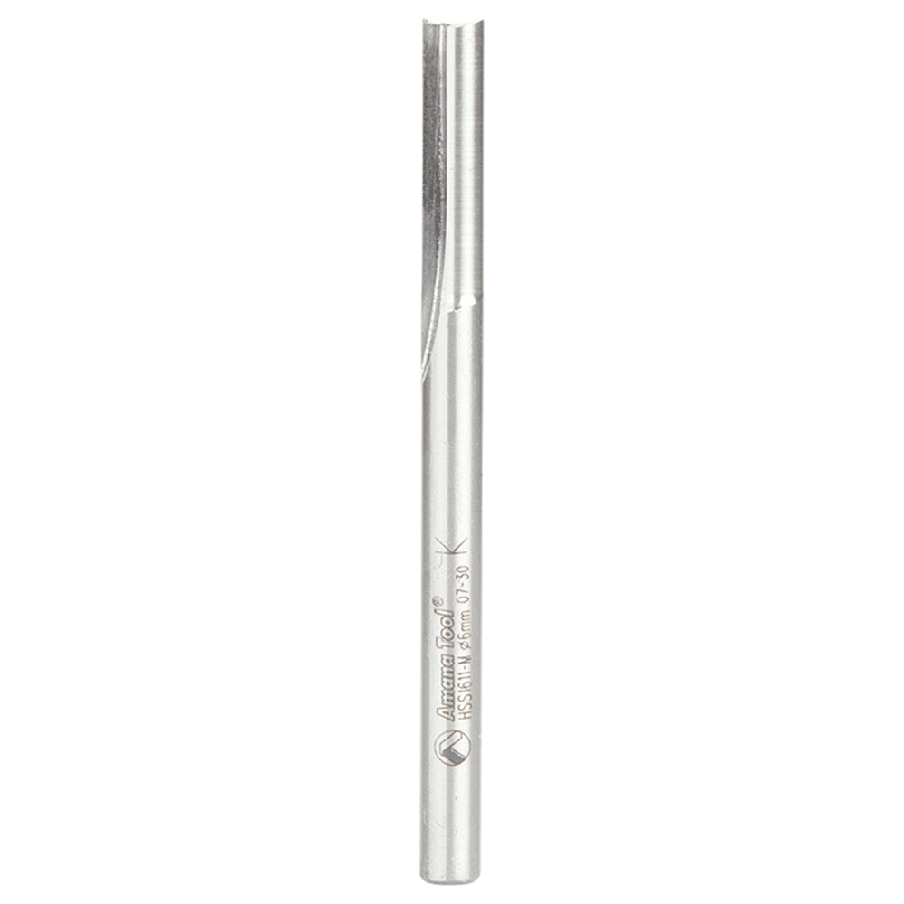 6mm Dia x 25mm Foam Cutting V-Flute Straight Router Bit, 2 Flute, 26mm Shank