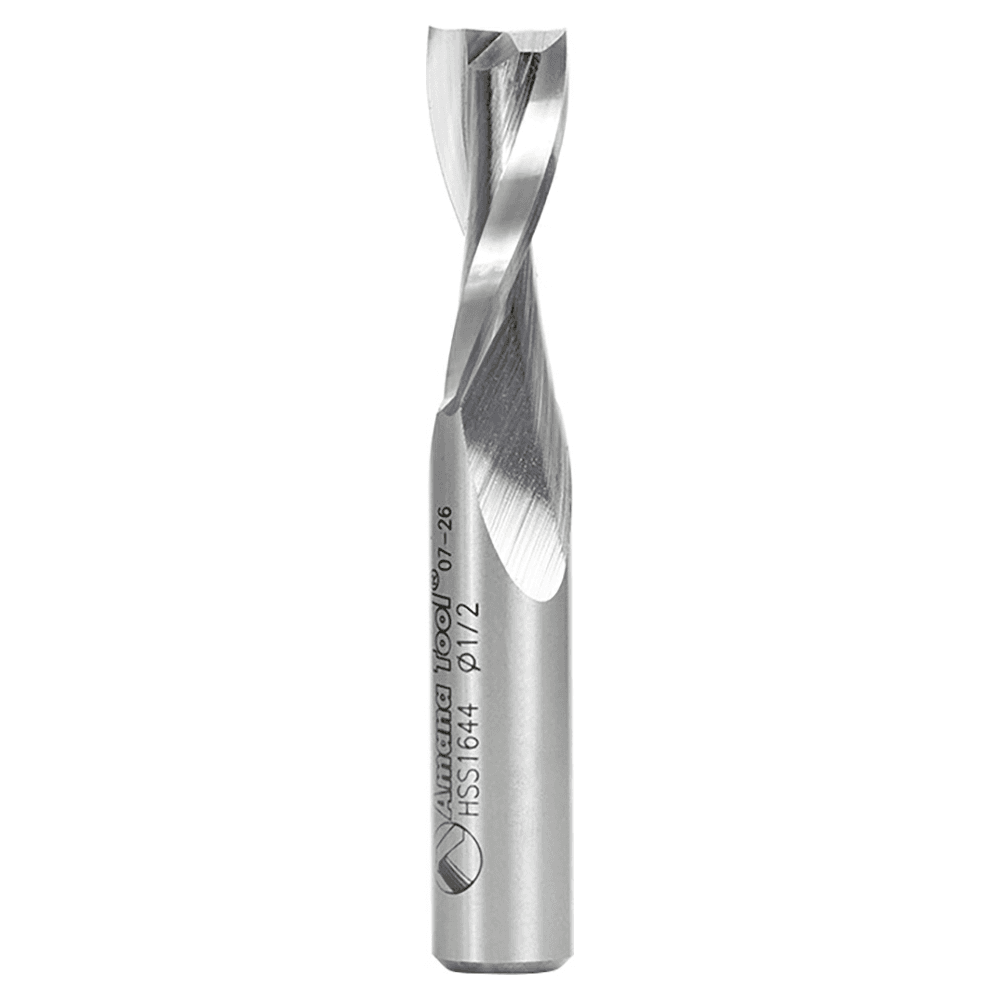 1/2" x 3-1/4" Aluminum Cutting Up-Cut Spiral Router Bit, 2-Flute, 1/2" Shank