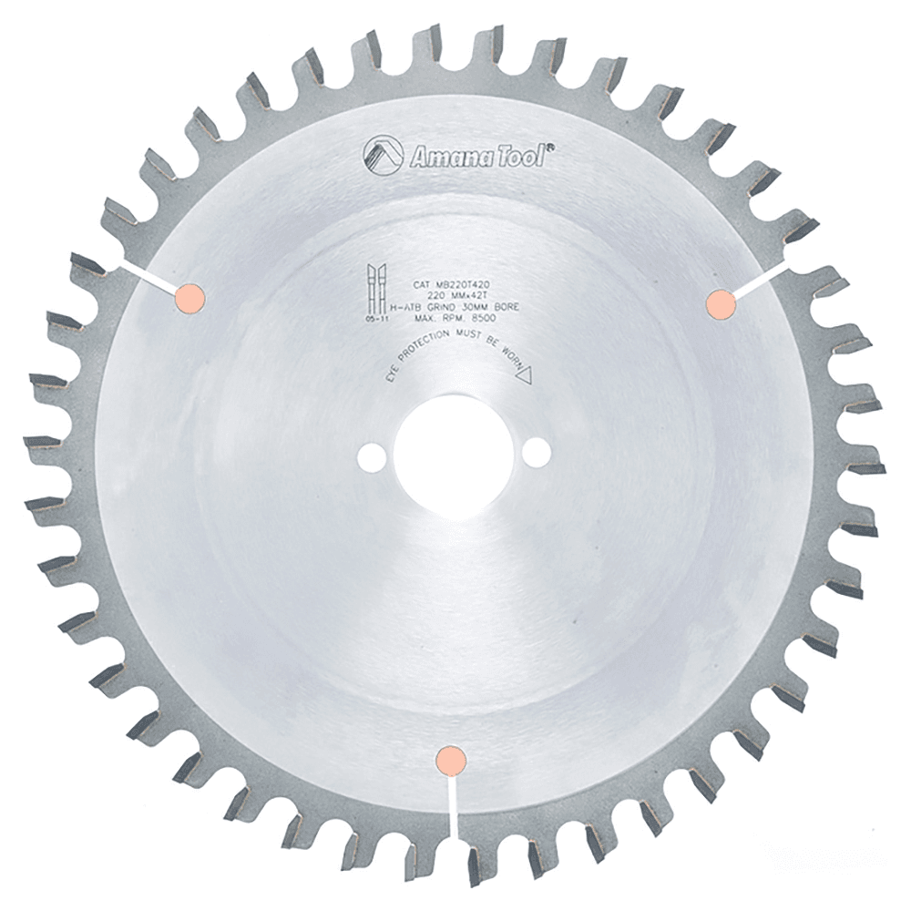220mm x 42 Teeth Double-Face Melamine Saw Blade