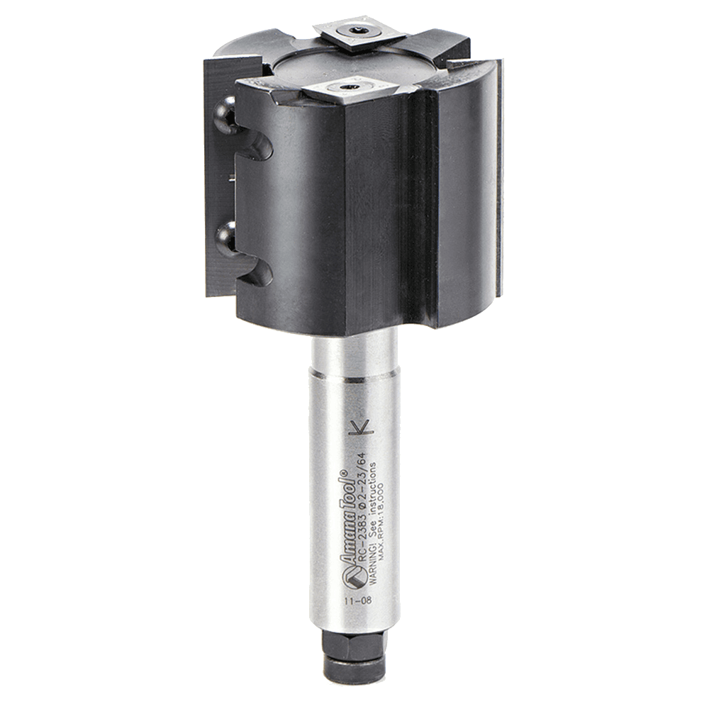 2-3/8" Dia x 2" CNC Insert Straight Rabbeting 2+2 Design, 2 Flute, 3/4" Shank