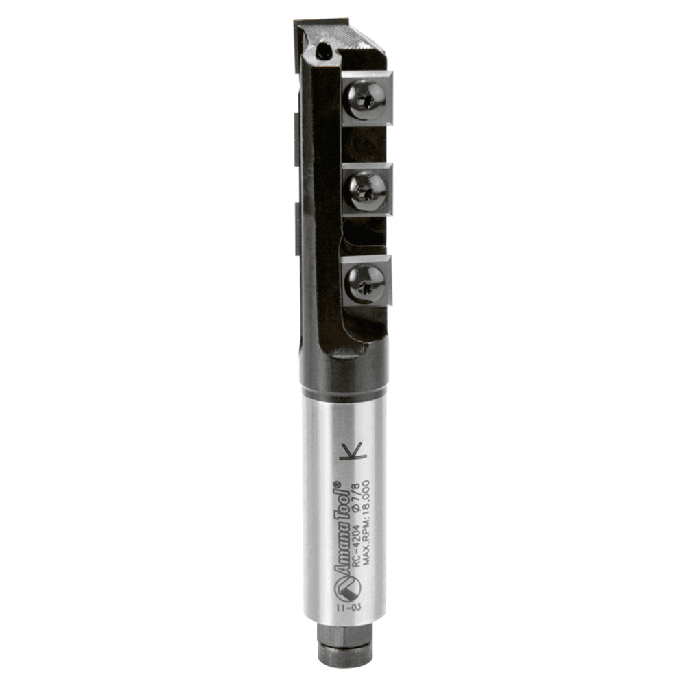 7/8" Dia x 2-7/16" CNC Insert Stagger Tooth Router Bit, 3/4" Shank