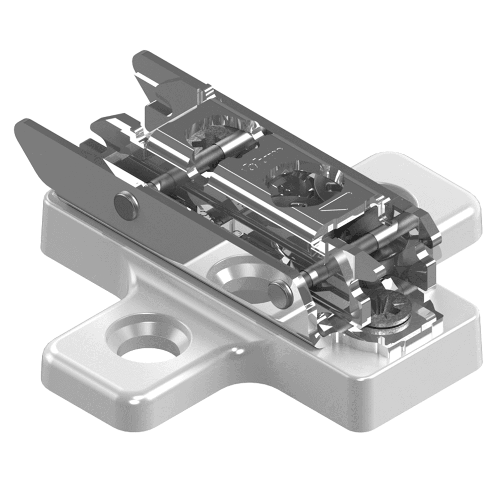 Clip Cam Adjustable Wing Mounting Plate, Nickel-Plated, Screw-On, 9mm