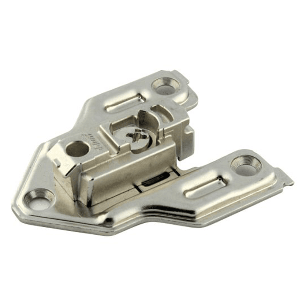 Clip Cam Adjustable Face Frame Mounting Plate, Nickel-Plated, Screw-On, 6mm