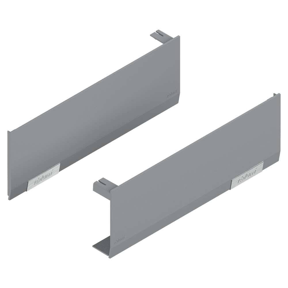 Aventos HF/HS/HL Top Cover Cap Set, Light Gray/Stainless Steel