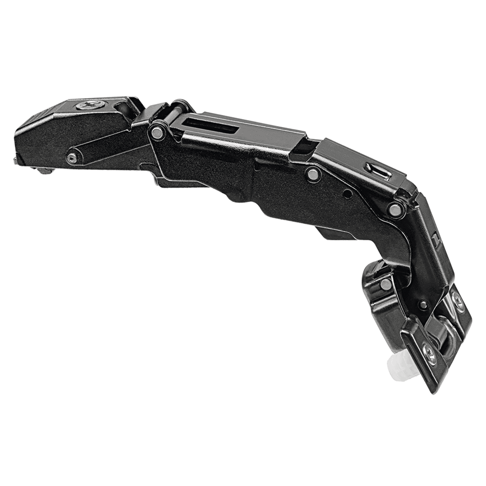 Clip Top 155° Opening Wide-Angled Hinge with BLUMOTION Soft-Closing, 45mm Bore Pattern, Full Overlay, Onyx Black, Dowelled