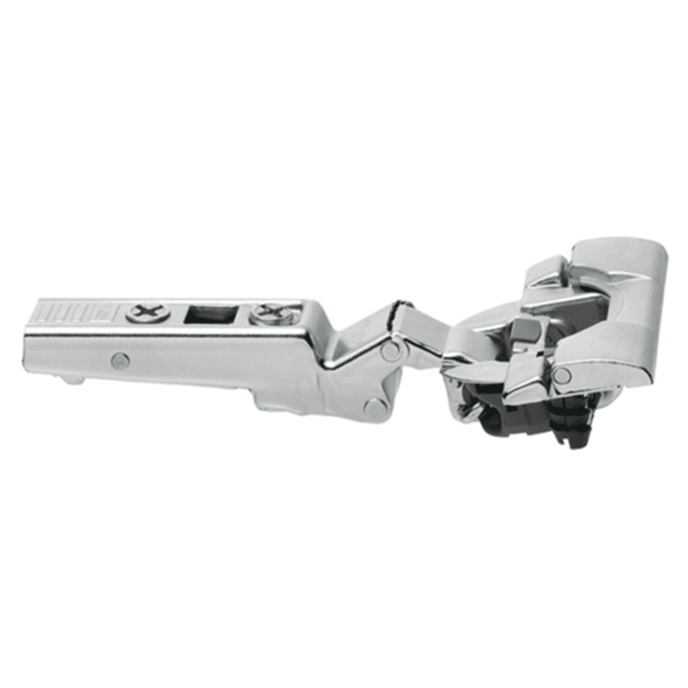 Clip Top -30° III Angled 110° Opening Hinge with BLUMOTION Soft-Closing, 45mm Boring Pattern, Full Overlay, Nickel-Plated, Inserta