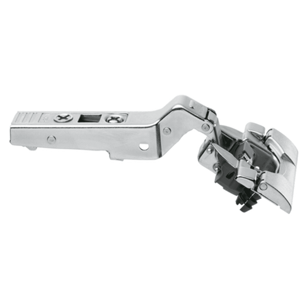 Clip Top +30° II Angled 95° Opening Hinge with BLUMOTION Soft-Closing, 45mm Boring Pattern, Full Overlay, Nickel-Plated, Inserta