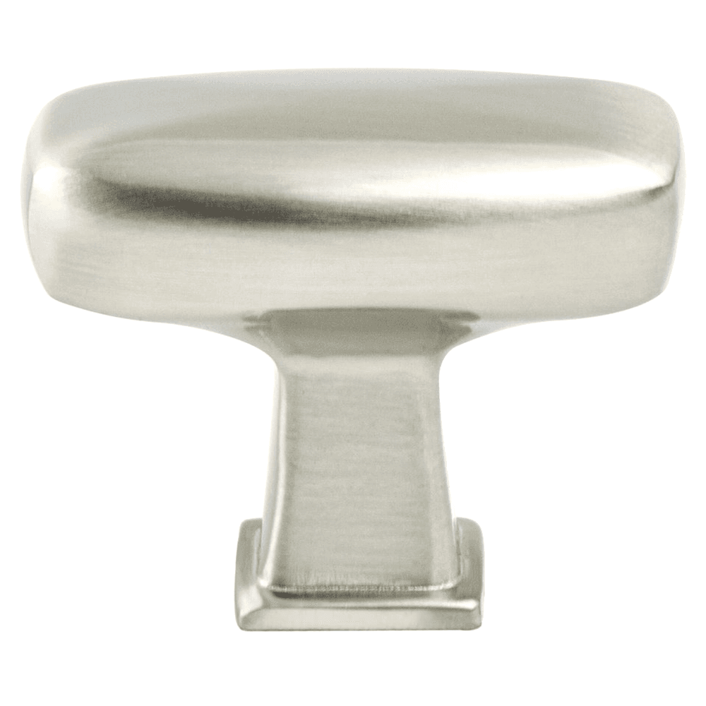 1-9/16" Subtle Surge Rectangle Knob, Brushed Nickel