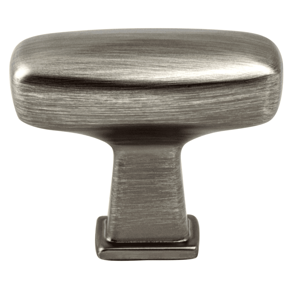 1-9/16" Subtle Surge Rectangle Knob, Vintage Nickel
