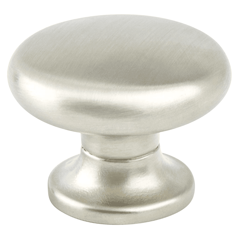 1-3/8" Valencia Round Knob, Brushed Nickel