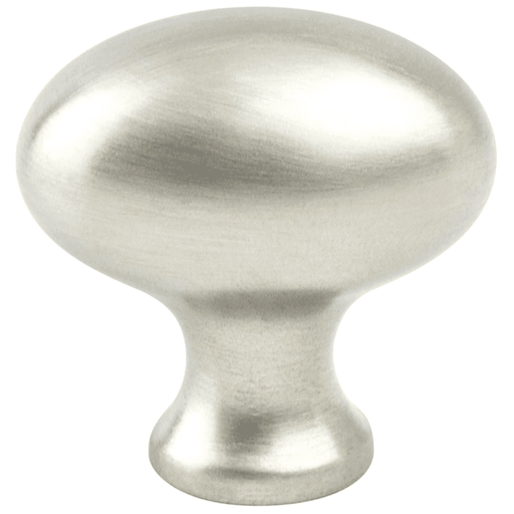 Euro Classica Oval Knob, Brushed Nickel