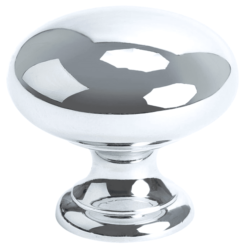 1-1/4" Plymouth Round Knob, Polished Chrome