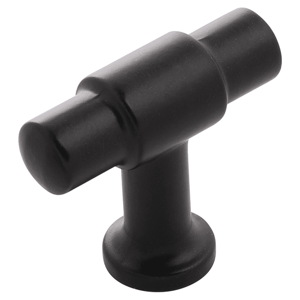 1-5/8" x 5/8" Piper T-Cabinet Knob, Matte Black (10/Box)