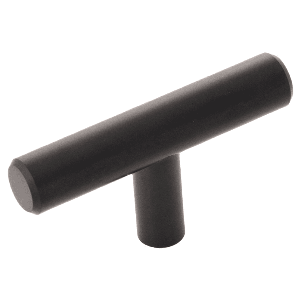 2-3/8" x 1/2" Bar Pulls T-Cabinet Knob, Matte Black (10/Box)