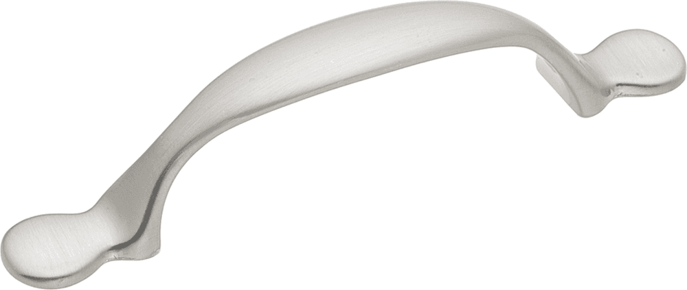 3" x 4" x 1/2" Southwest Arch Pull, Satin Nickel