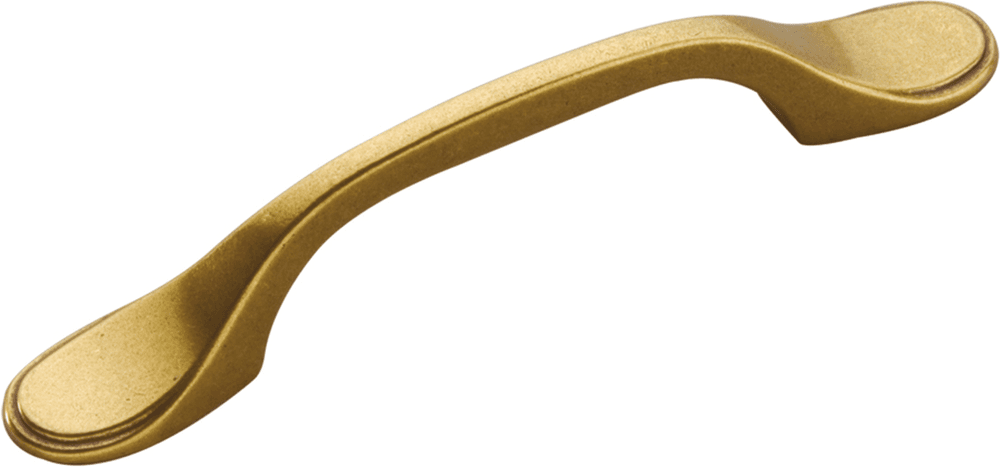 3" x 5" x 11/16" Southwest Arch Pull, Lustre Brass