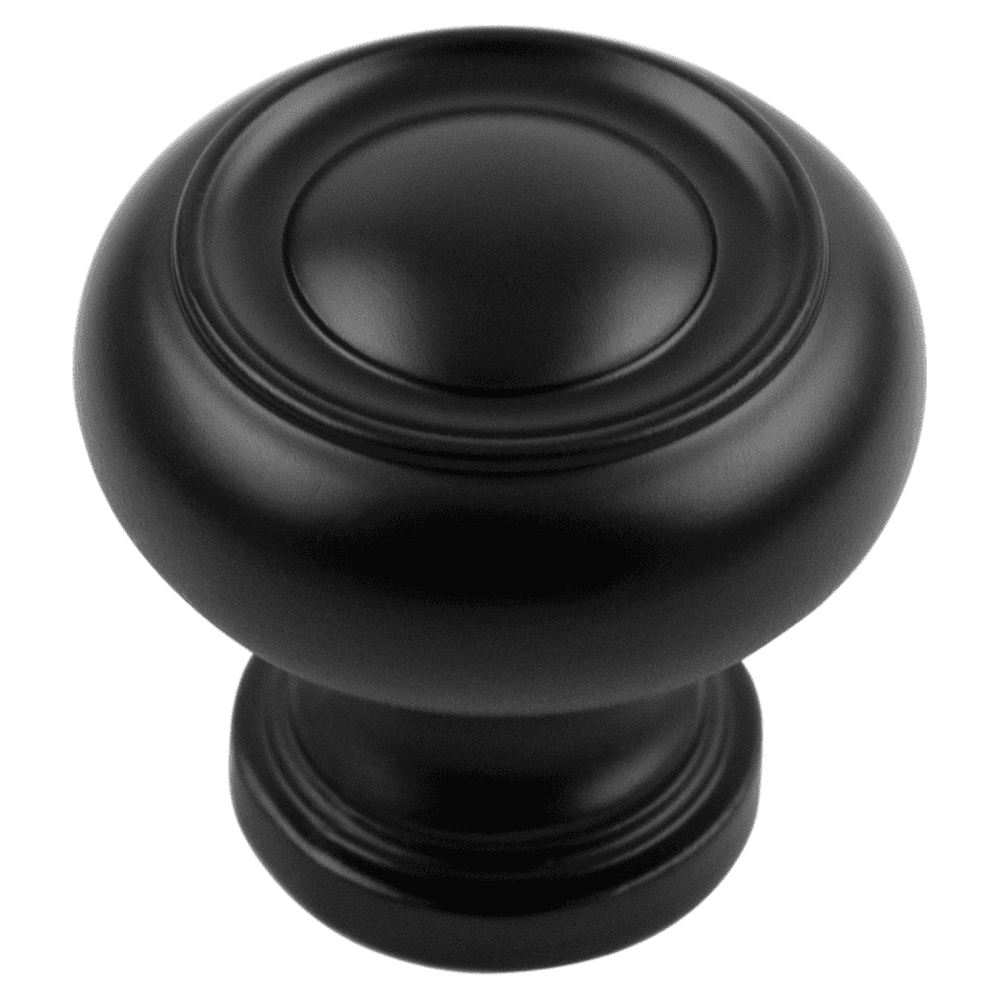 1-1/4" Cottage Mushroom Cabinet Knob, Matte Black