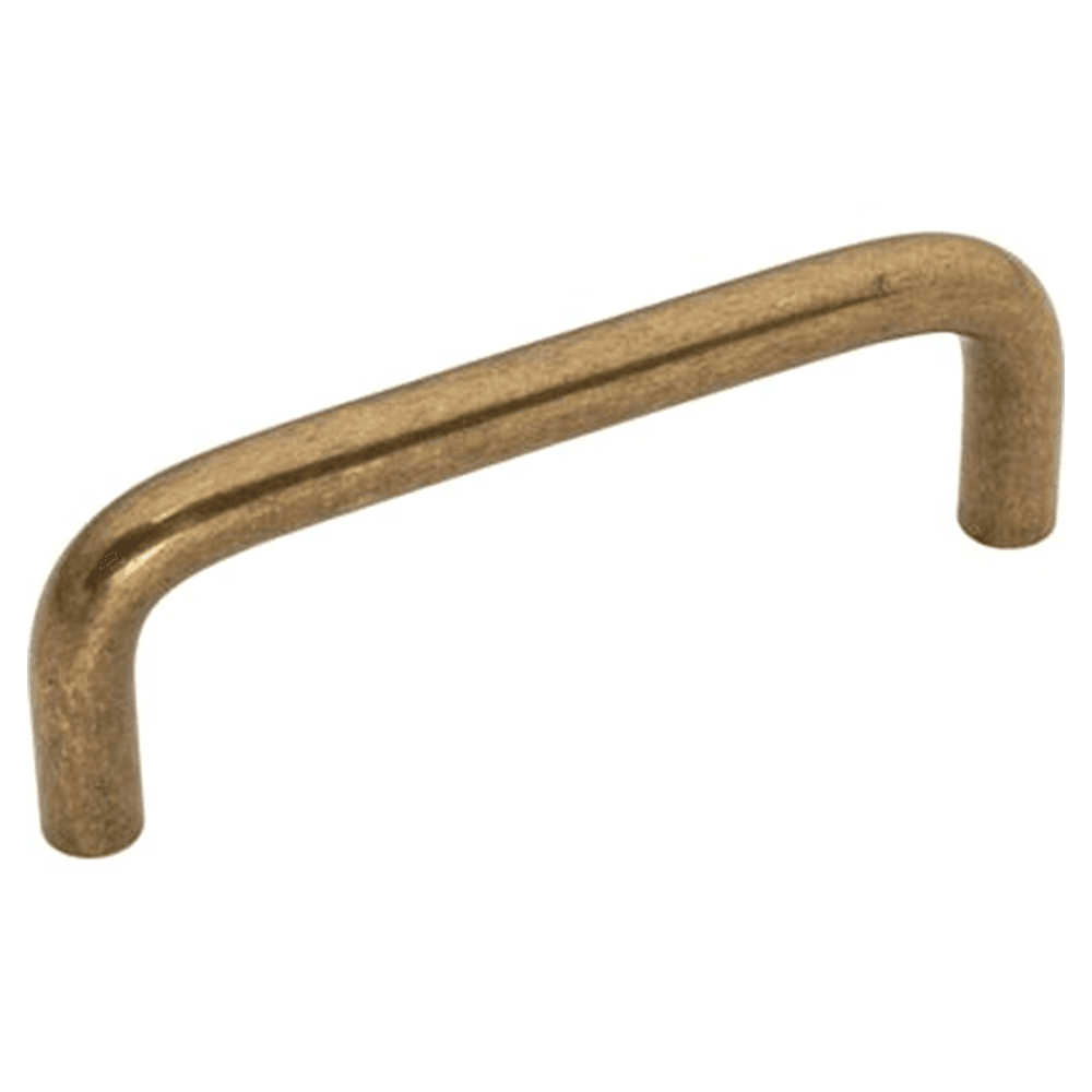 4" Wire Pulls Cabinet Pull, Antique Brass