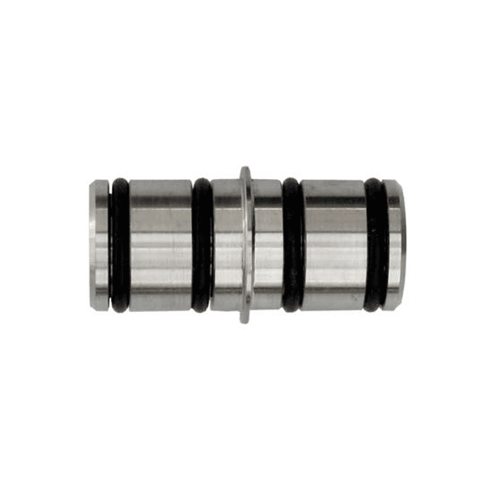 Round Rail Connector for Rolling Barn Doors & Library Ladders, Stainless Steel