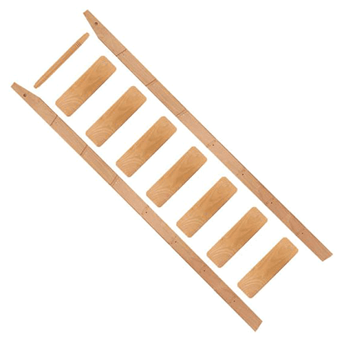 8' x 20" Wide Red Oak Unassembled Library Ladder with Built-In Handle, Unfinished