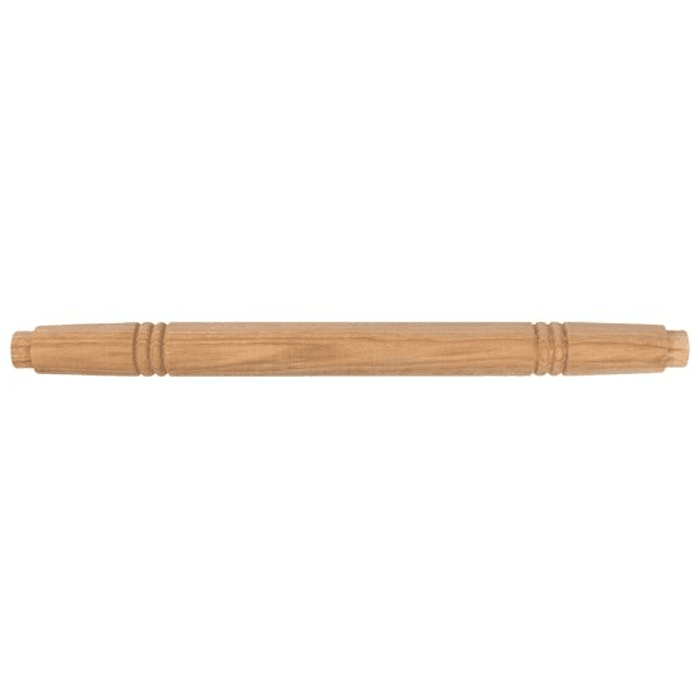 1-1/4" x 19-3/8" Wide Turned Top Rung for Library Ladders, Hickory