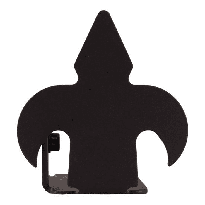 Fleur-Di-Lis Style non-Forged Left Stop for Rolling Barn Doors, Black
