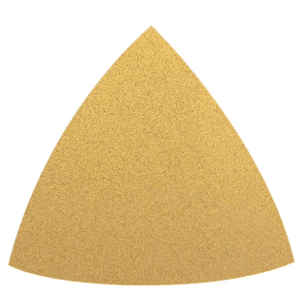 180 Grit Aluminum Oxide No Holes PSA Non-Vacuum Triangular Abrasive Sheet (50/Pack)