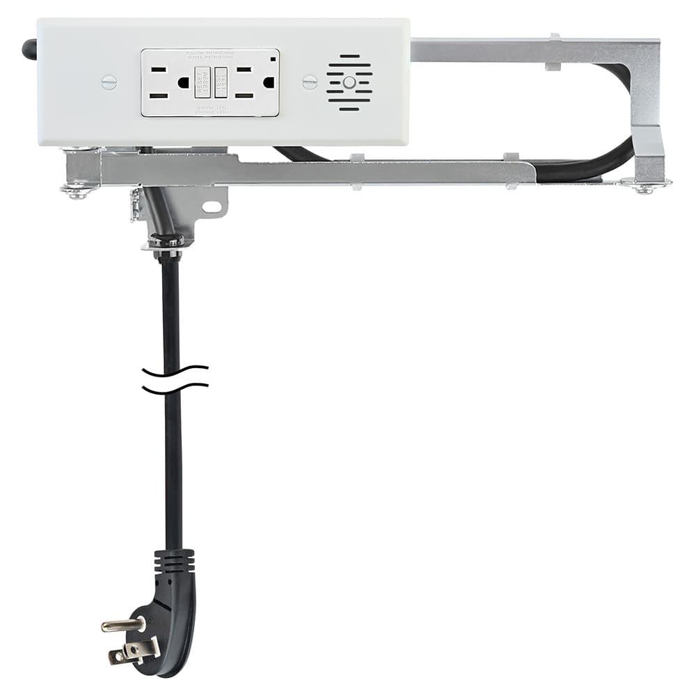 Docking Drawer Blade In-Drawer Outlet with 15-amp 2 AC - GFCI, White