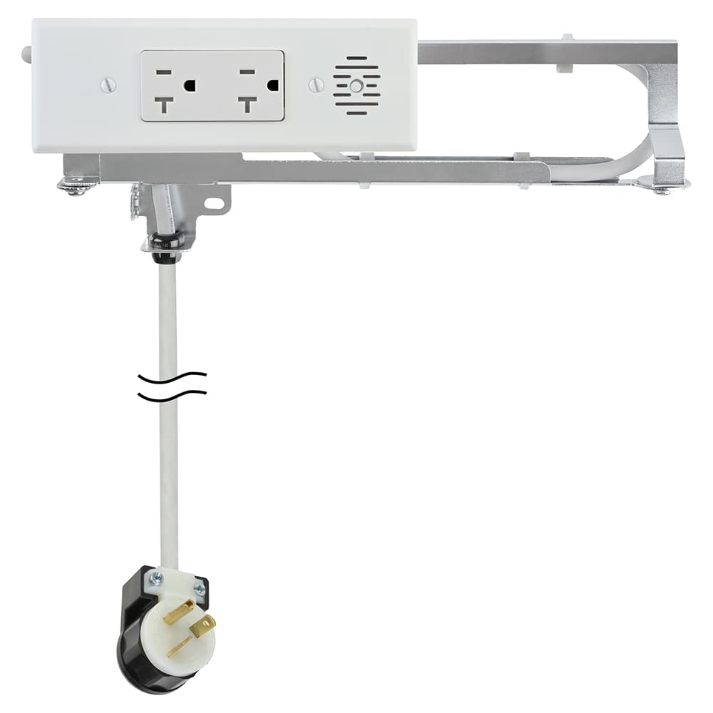 Docking Drawer Blade In-Drawer Outlet with 20-amp 2 AC, White